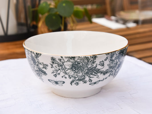 Flora Cereal Bowl, Green 15cm