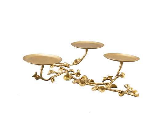 Trumpet Flower Candle Holder, 3 Pillar
