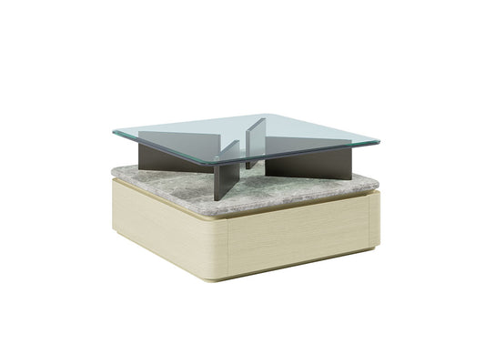 nude Coffee Table, Marble Shelf
