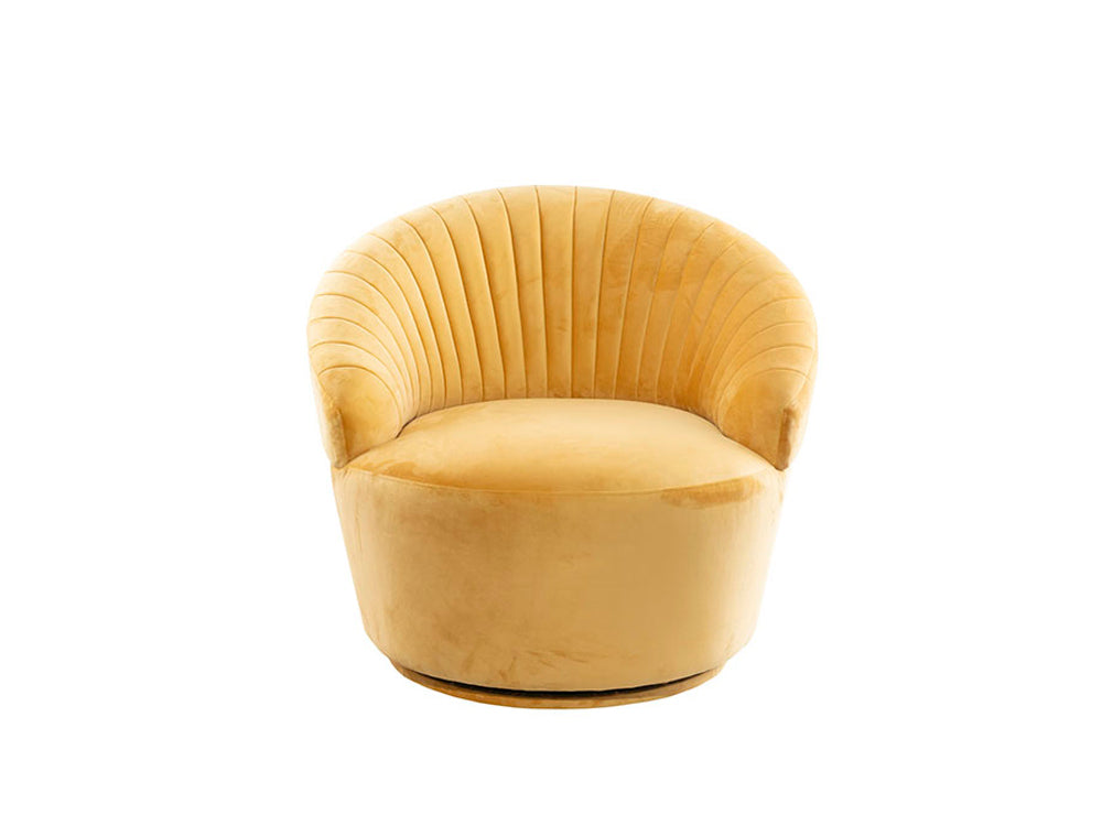 Katie Swivel Chair Future Ochre Fabric