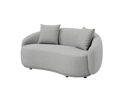 Dawn 3 Seater Curved Sofa Hana Light Blue Fabric