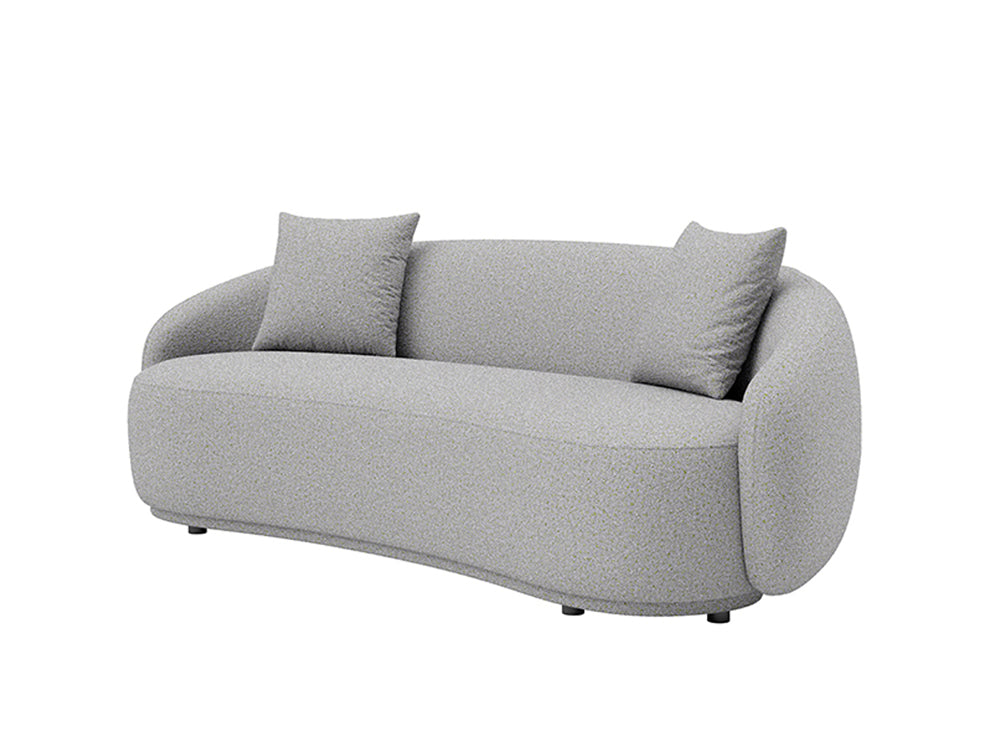 Dawn 4 Seater Curved Sofa Hana Light Blue Fabric