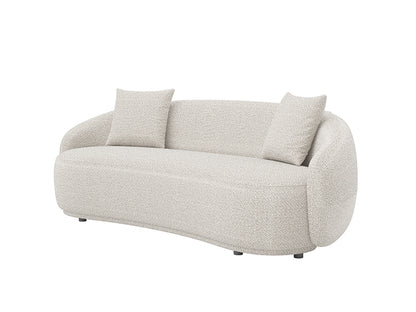Dawn 4 Seater Curved Sofa Kuka Natural Fabric