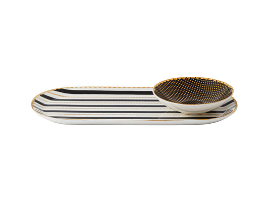 Regency Platter & Dish Set, Black